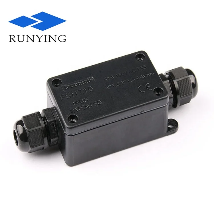  2 Way Plastic Underground Electrical Wire Connecting Box With Terminal Block IP66 Waterproof Fireproof