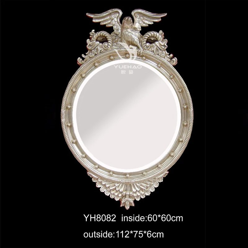 Hotel Decoration Mirror Glass Antique Shaped Size Color Framed Shower Bathroom Wall Mirror
