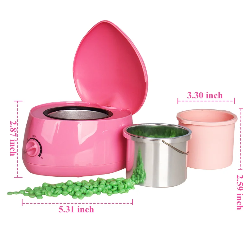2024 New Natural Heart Shaped House use Beauty Products Hair Removal Wax Warmer Cheap Small Wax Heater Machine for Home & Beauty
