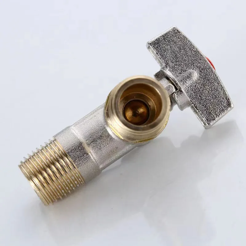 4Full copper ball core large flow angle valve water heater wall-hanging Water Control 90 Degree Angle Valve