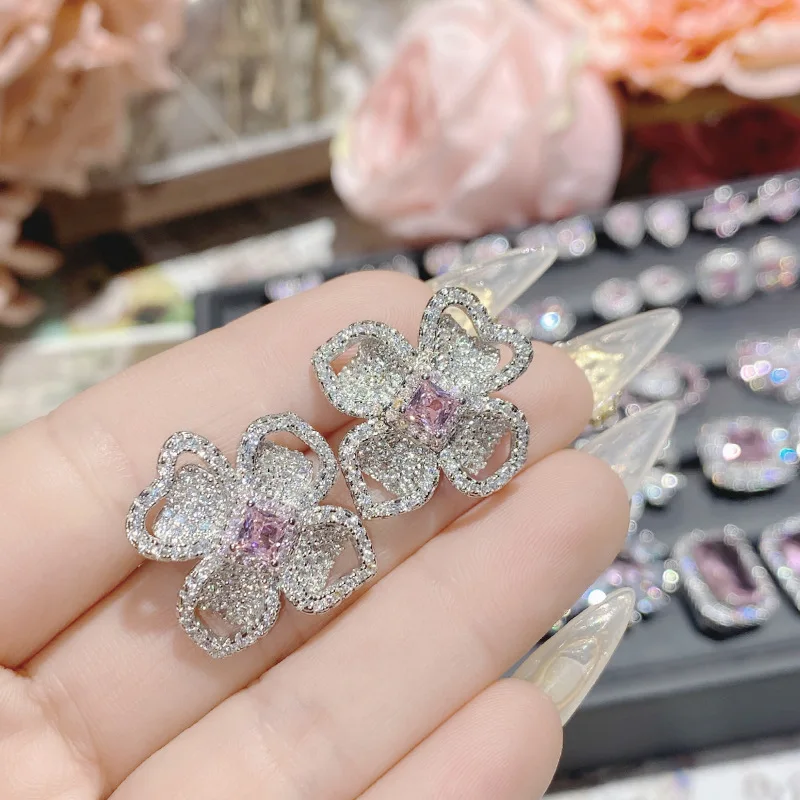 wholesale designer inspired custom stud earrings small dainty earrings heart flower sugar korean earrings wholesale
