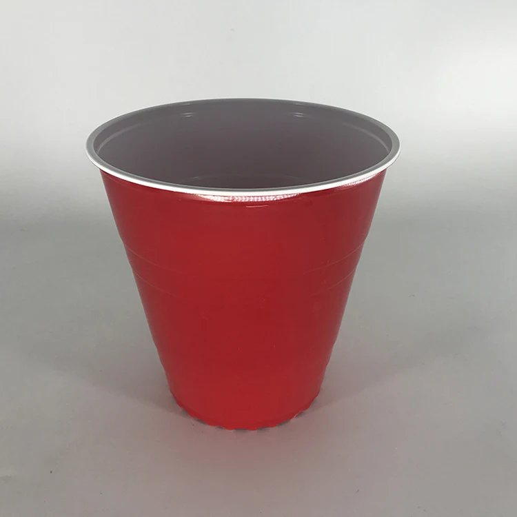 Custom Logo Red Party Wedding 110oz Large Capacity Disposable Plastic Bucket Cups