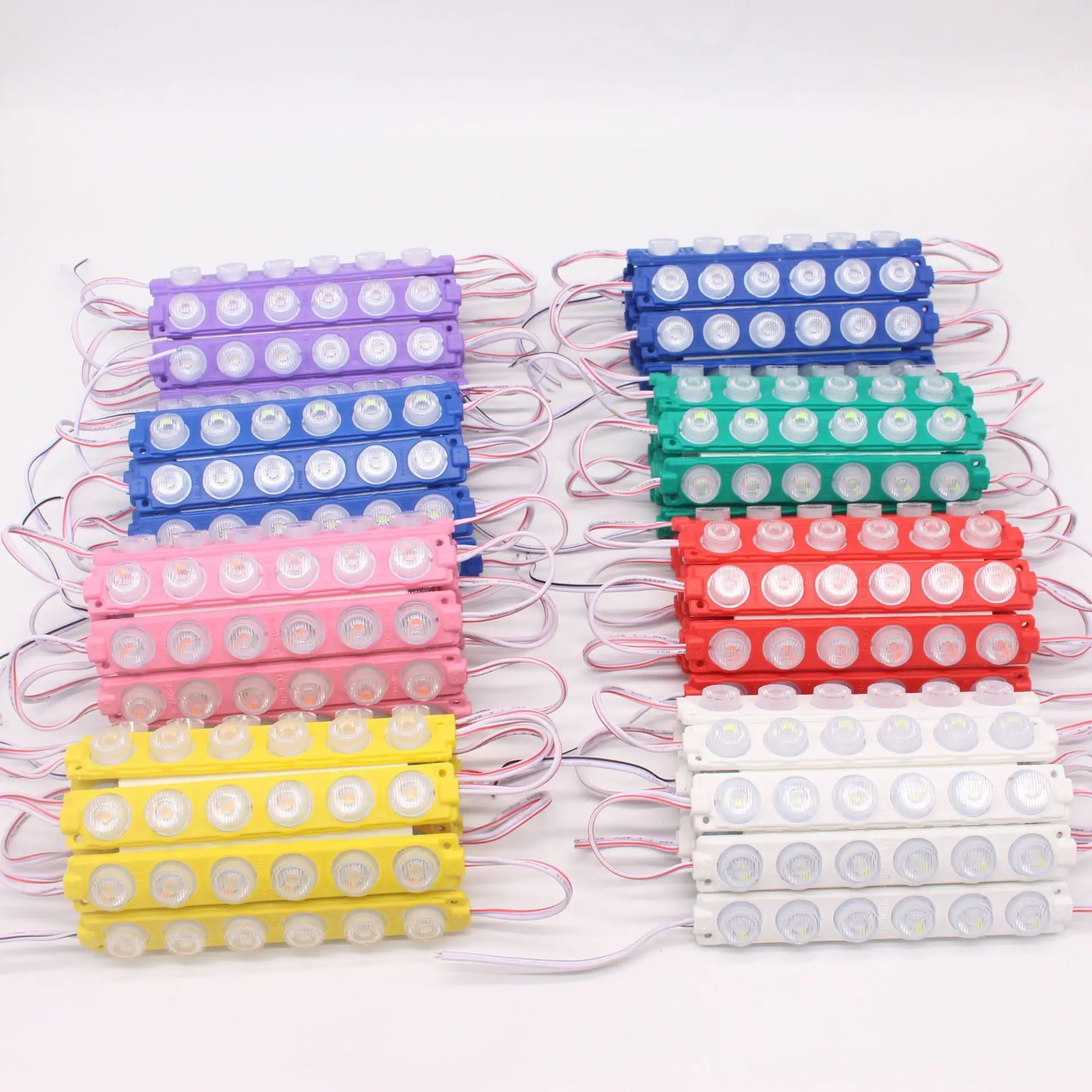 High brightness Waterproof IP65 3W led module light 136*20 2835 modulo led with 6lens for lighting box signs led modules 12V