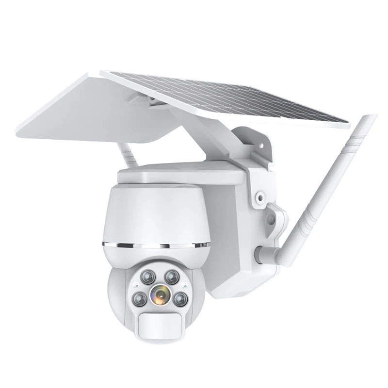 4g Outdoor House Solar Cameras Network Intelligence Solar Energy Camera Ptz Wireless 4g Sim Card PIR Human Detection