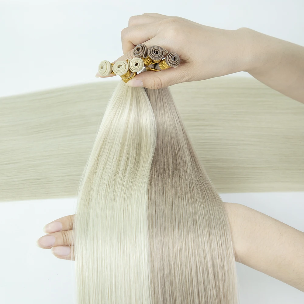 LeShine Double Drawn Human Genius Hair Weft 24inch Human Hair Genius Weft Cuticle Aligned Hair Extension 