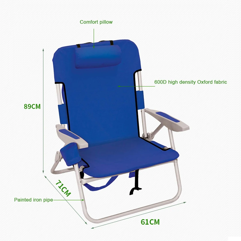 OEM Transat Chaise De Plage Aluminum Collapsible Adjustable Portable Lounge Outdoor Recliner Folding Camping Garden Beach Chairs