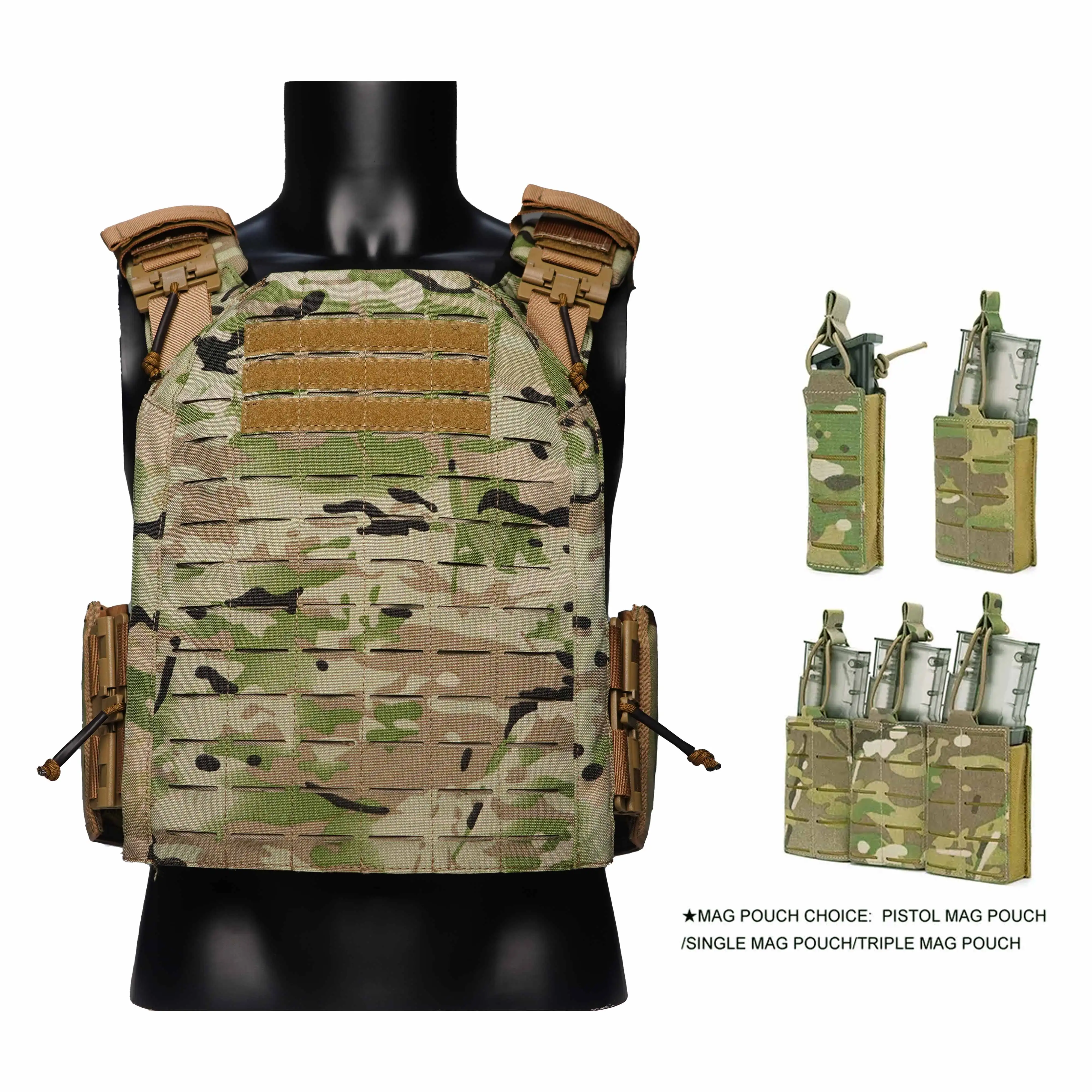 REVIXUN Molle Police Military Equipment Tactical Plate Carrier Vest