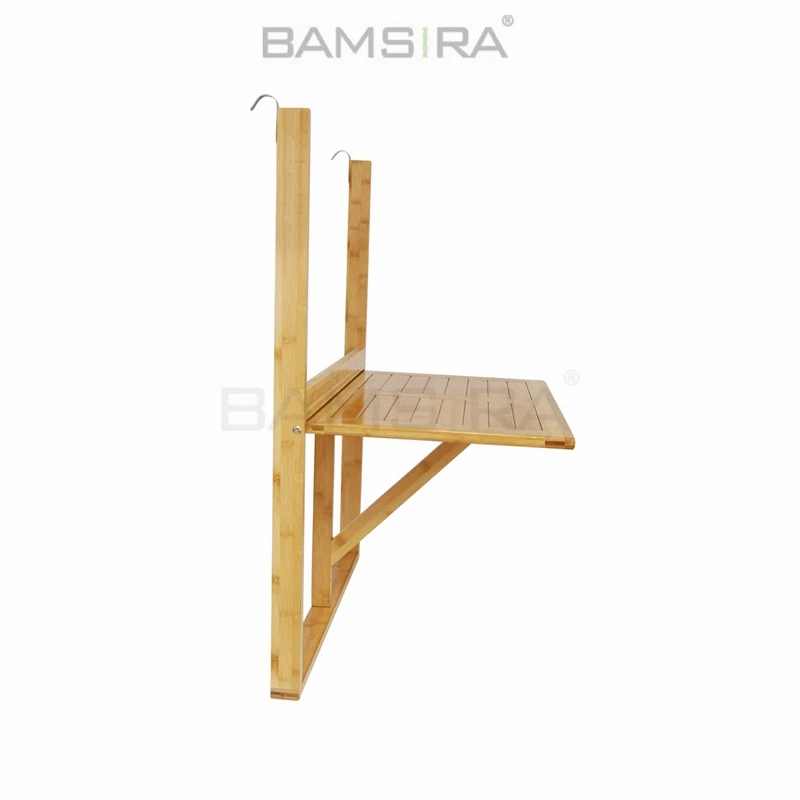 Подвесной бамбуковый балконный стол идеально подходит для любого современного пространства/Bamsira_BSCI