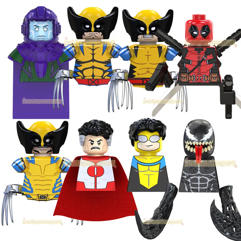 TV6205 Super Heroes Movie Omni Man Invincible Riot Kang the Conqueror Assemble Building Block Mini Bricks Figure Toy for Kids