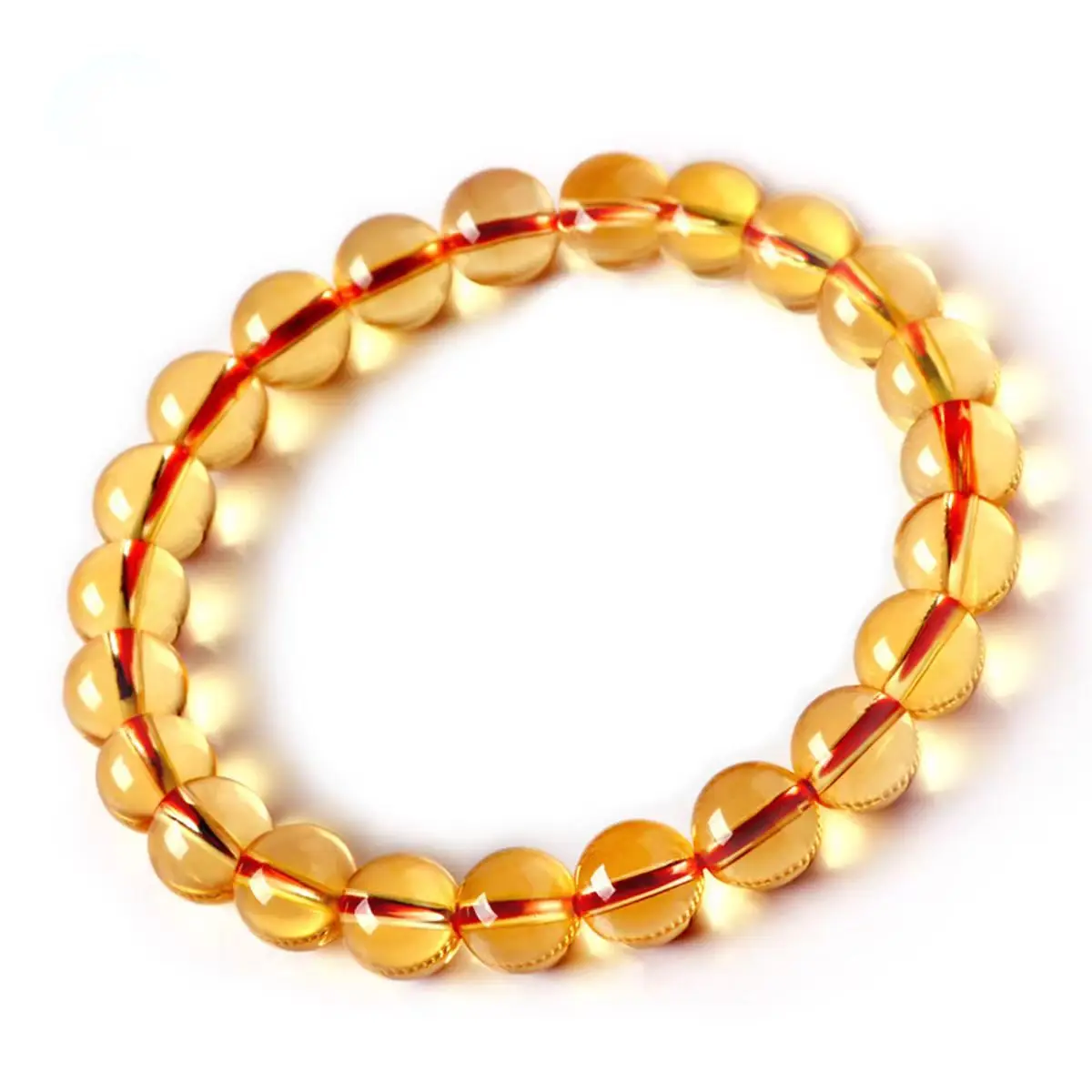 Pure Natural Citrine Genuine Collectible Fortune Transfer Bracelet