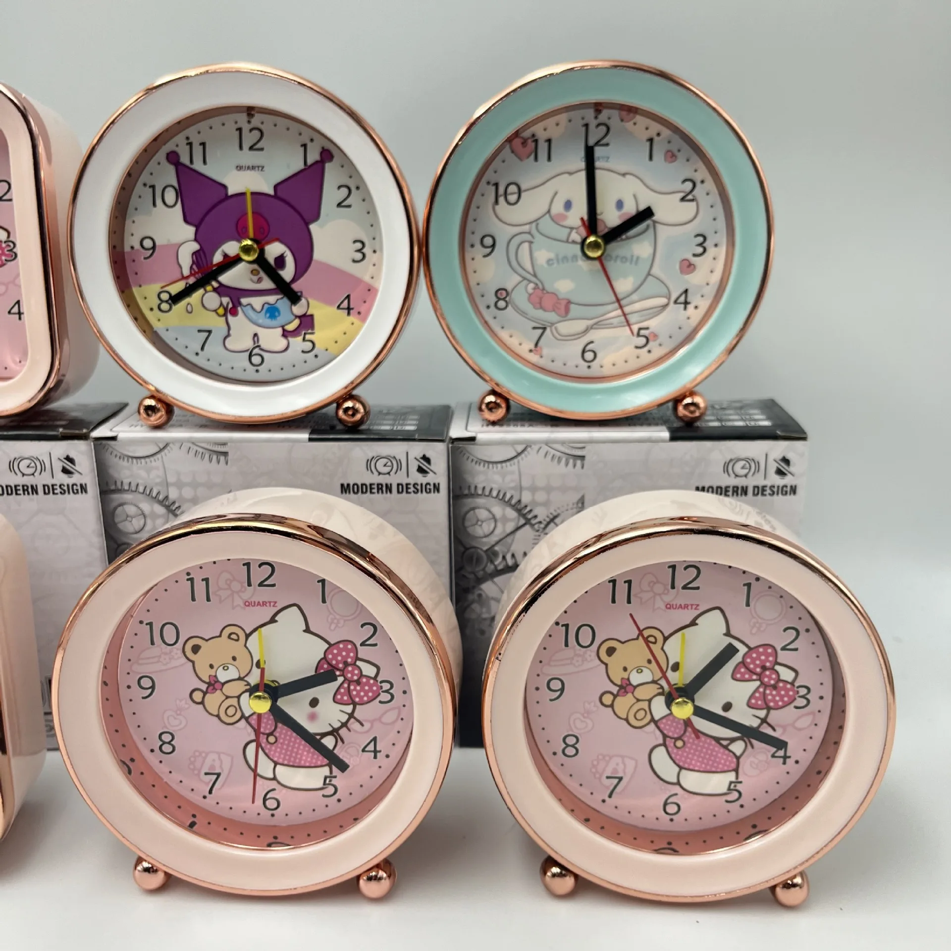 Хит продаж персонажи Sanrion Hello Cat Kitty Kuromy Melodi Cinna милые аниме картонные канцелярские товары квадратные круглые будильника награды