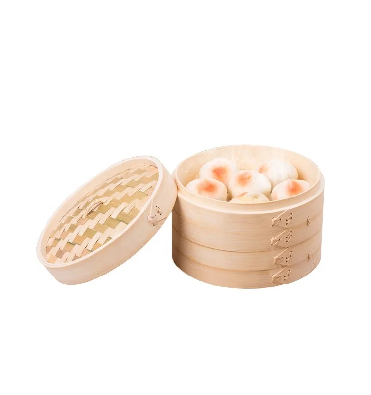 Wholesale Chinese Natural Bamboo Steamer Food Cooking Basket