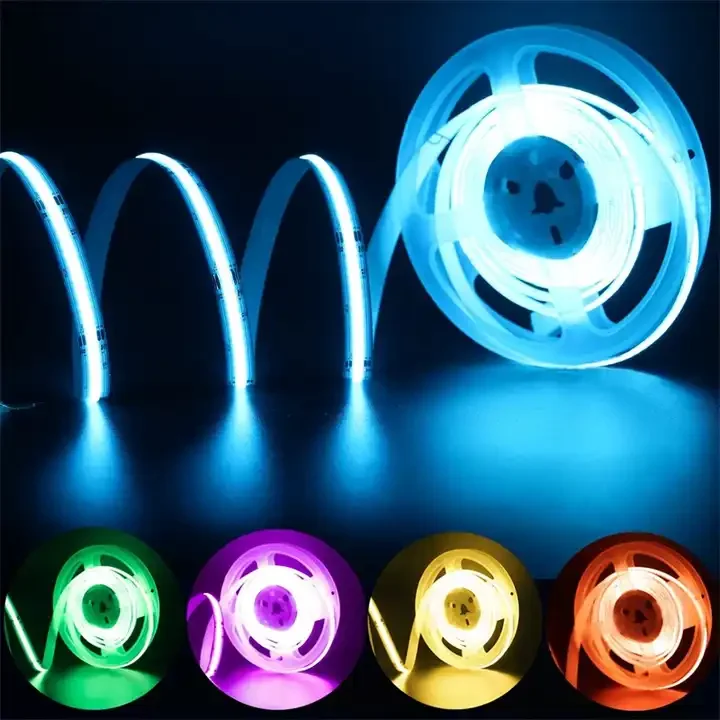 Светодиодные светодиодные лампы RGB RGBW Cob полосы 840 светодиодов/м Умные Огни Водонепроницаемые гибкие
