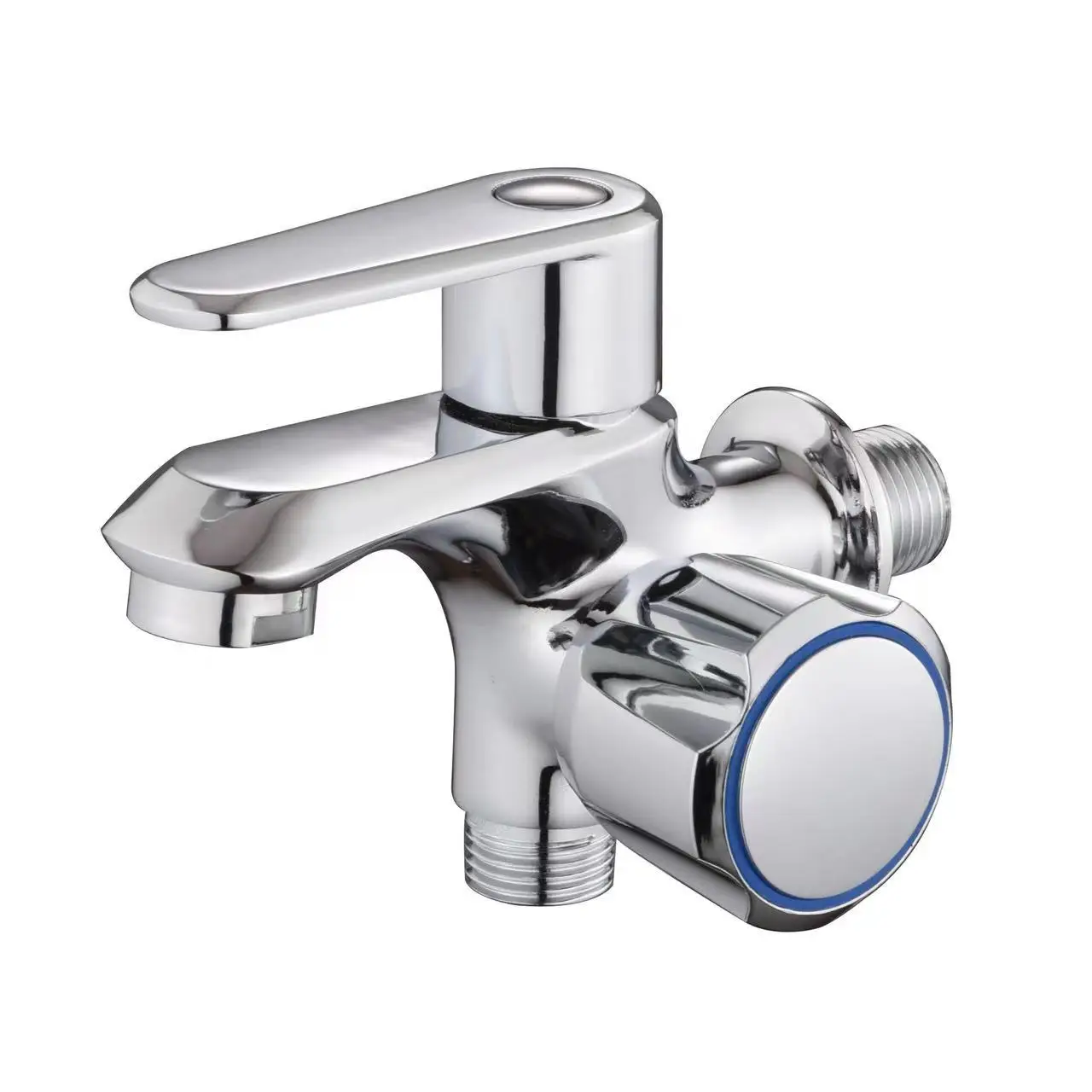 Double Handle Two Way Wash Machine Water Tap Dual Control Dual Handle Multi-function Faucet Wall Mounted Taps