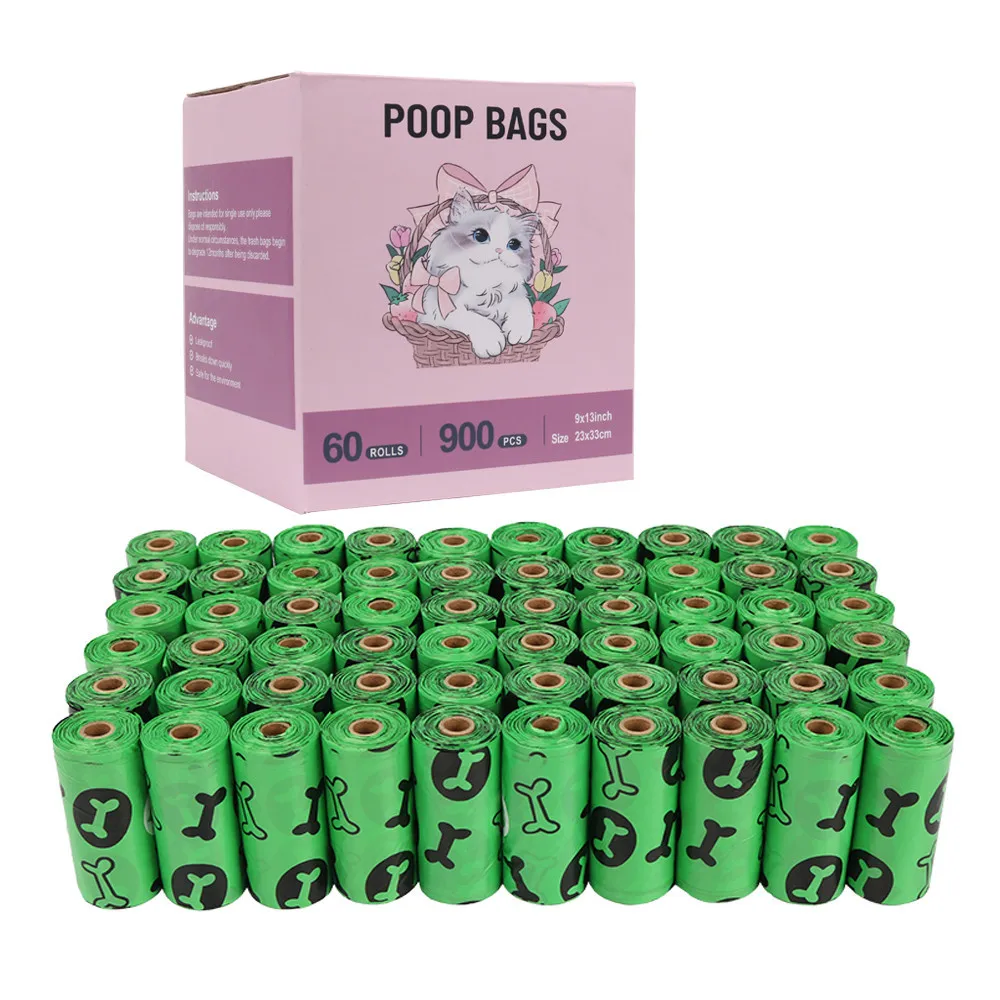 Biodegradable Compostable Convenient Pet Poop Bag Large Space Odor Proof Pet Poop Waste Bag