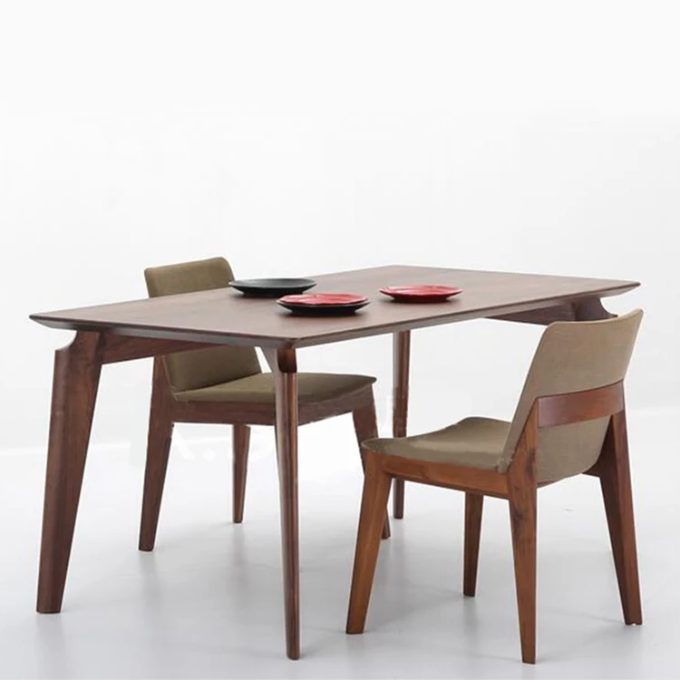 Scandinavian Modern Designs Dining Room Furniture Solid Wood Dining Table Set 6 Chairs