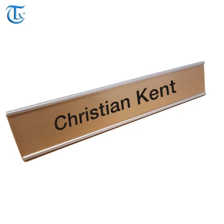 Stainless Steel Nameplate Aluminum Metal Tag Brass Logo Engraved Metal Name Plate For Your Brand Customized Size