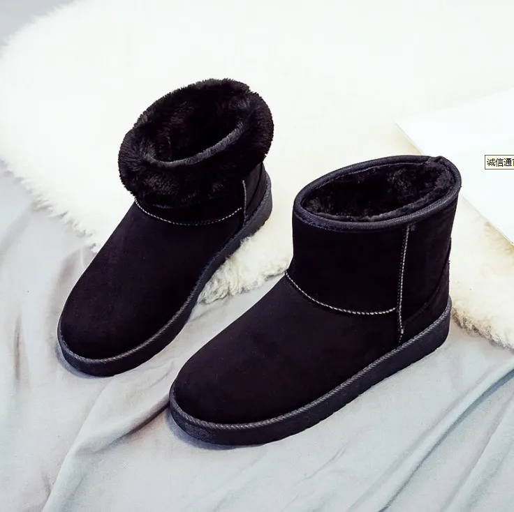 Classics Snow Sheepskin Winter Boots Mid Calf Fur Genuine Australia Lined Warm Outdoor for Women Pink Fashion