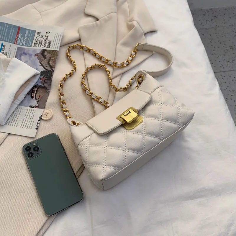 
Amazon trending products lovely Girl candy color shoulder women mini chain crossbody messenger bag 