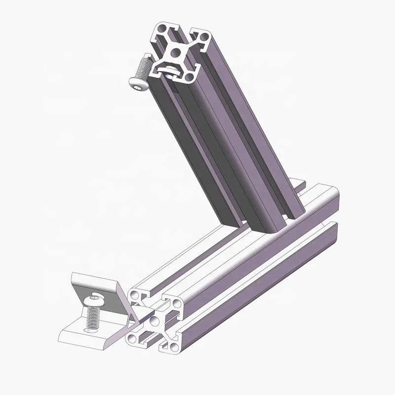 Verified Supplier 2 hole 3030 45 degree  inside support corner bracket connector T-SLOTTED EXTRUSION  T-slotted Profile