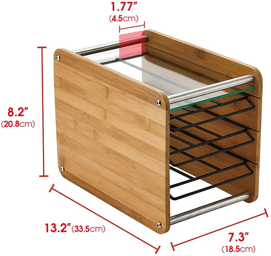 Bamboo K-Cup 45 Holder Organizer Coffee Pod Storage Box Drawer K-cup K-cup Coffee Pods Caddy Storage