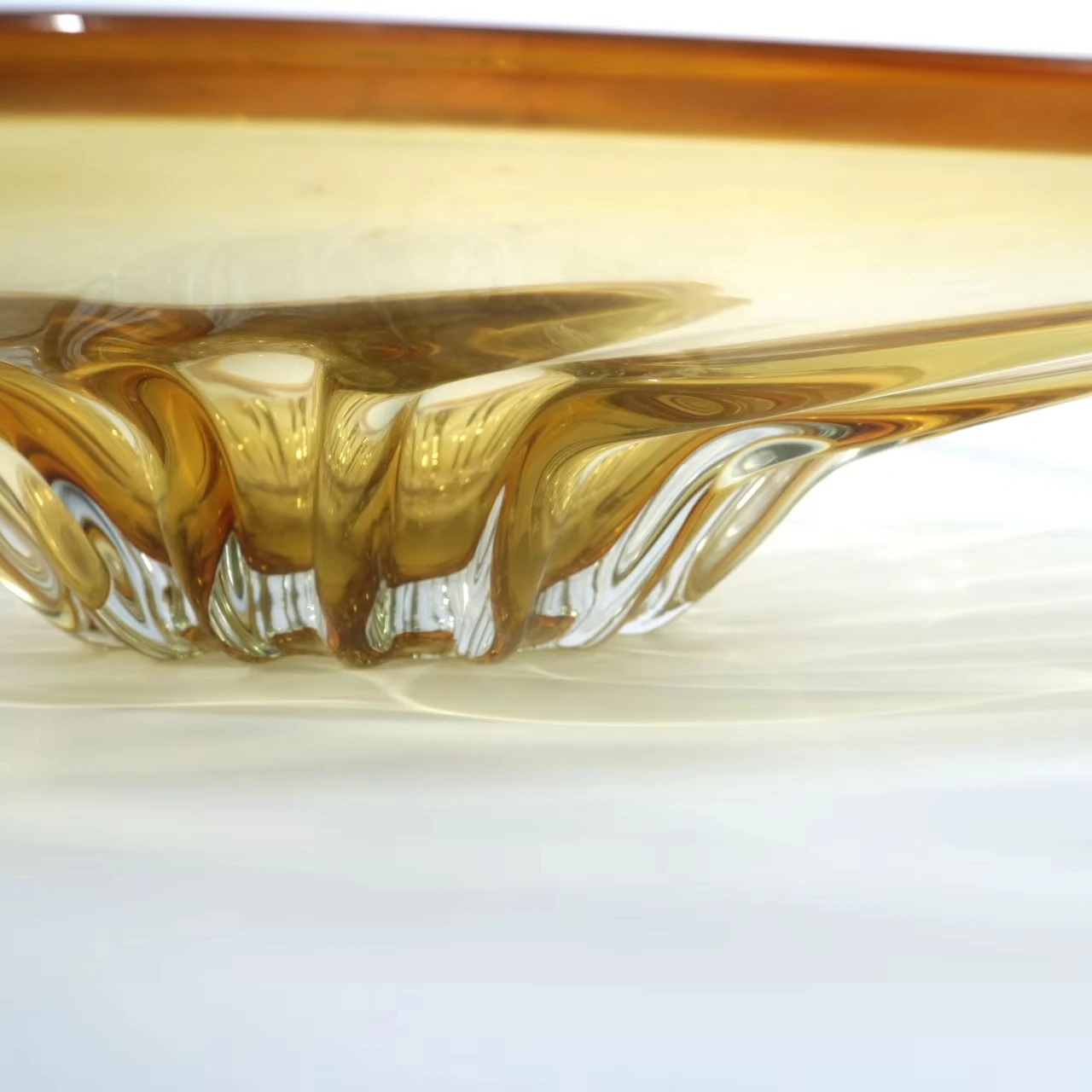 Coastal Glass Serving Tray for Home Decor Large Rectangular Wood and Gold Tray for Food and Decoration Elegant Packaging