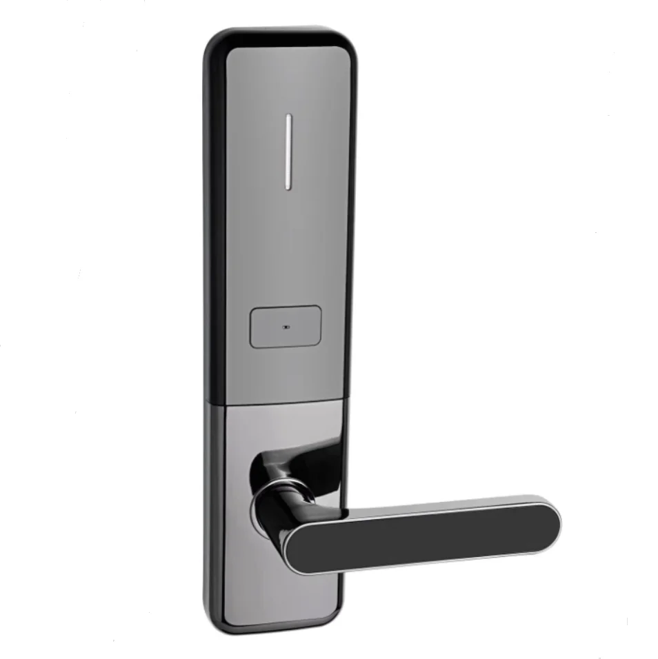 New model high quality zinc alloy hotel RF card lock with silver color and free software
