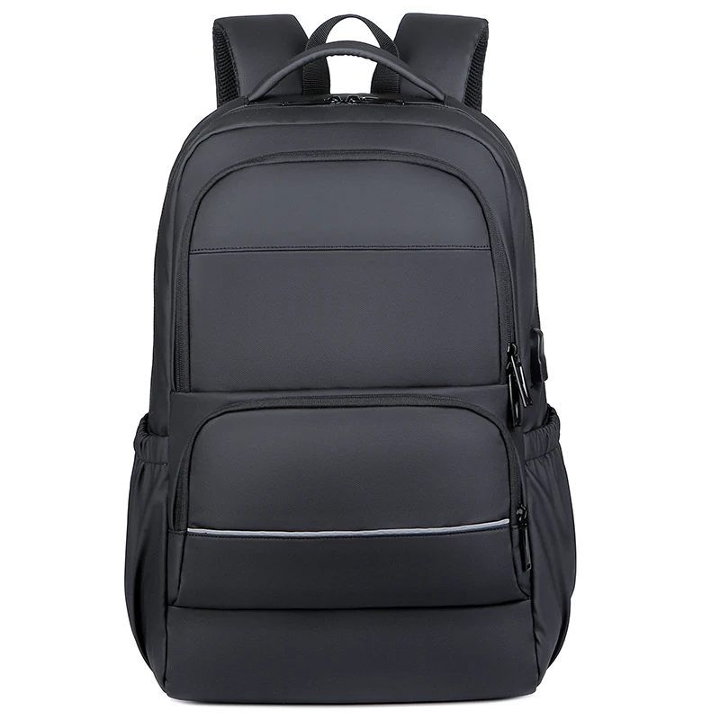 Wholesale 2023  large capacity wear resistant casual backpack high quality solid laptop backpack with usb charging port