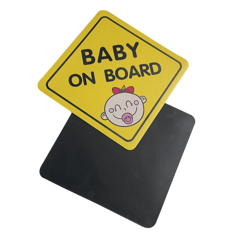 Custom new magnetic student driver stickers car bumper magnetic car magnet stickers baby on car