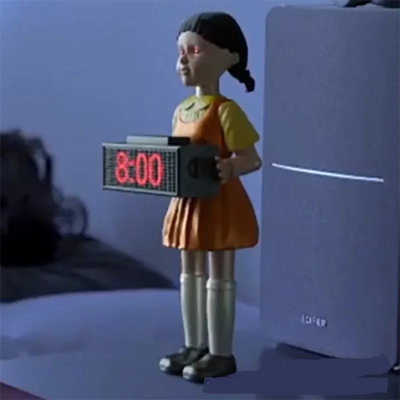 Korean Movie squid game clock Pvc Action Doll Action Model Doll Toys Squid Games