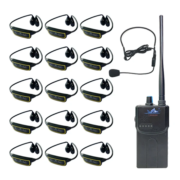 Real Time Swim Training Set 1 Transmitter H900 Control Multi Swimmer 15 Headsets