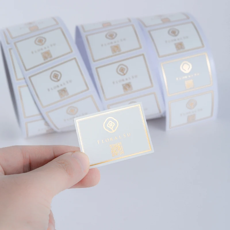 Custom Wine Metallic Label with hot foil custom logo print 500ml beverage label