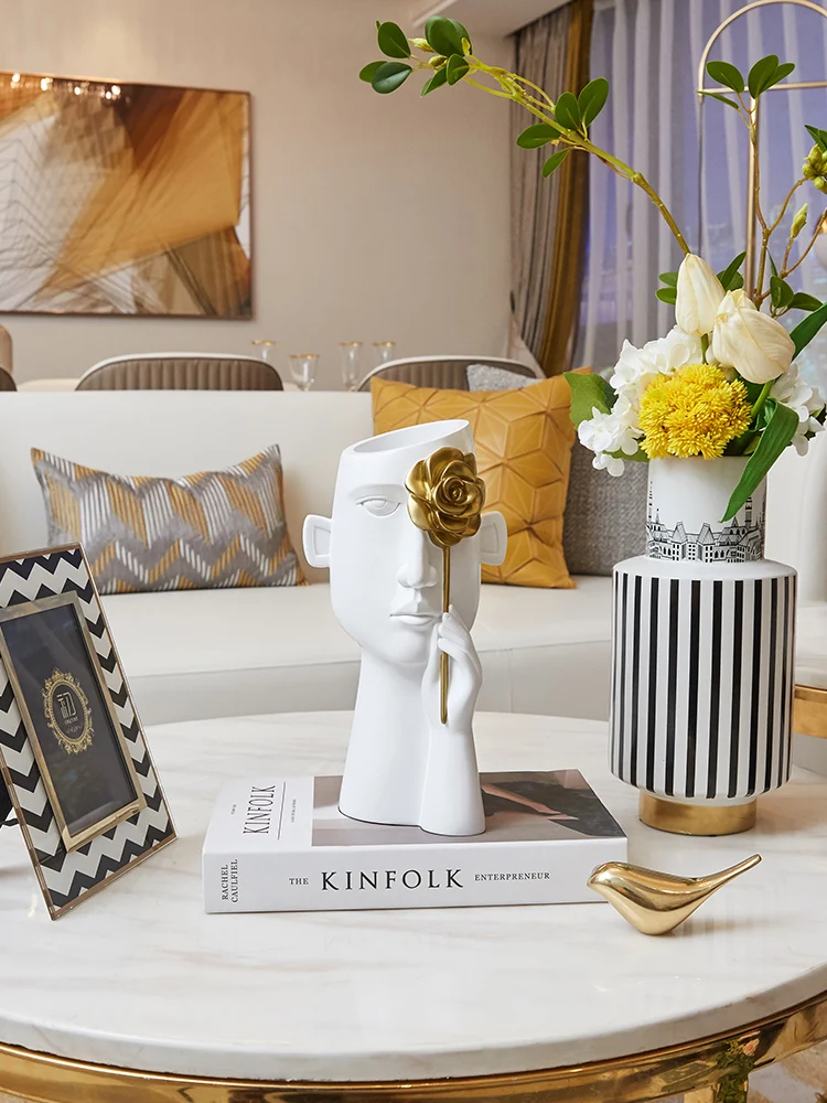 
Nordic creative resin vase decoration storage multi-purpose home decoration home decoration items 
