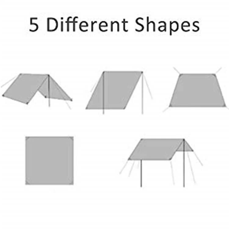 Geertop lightweight waterproof camping rain tarps tent for hammock