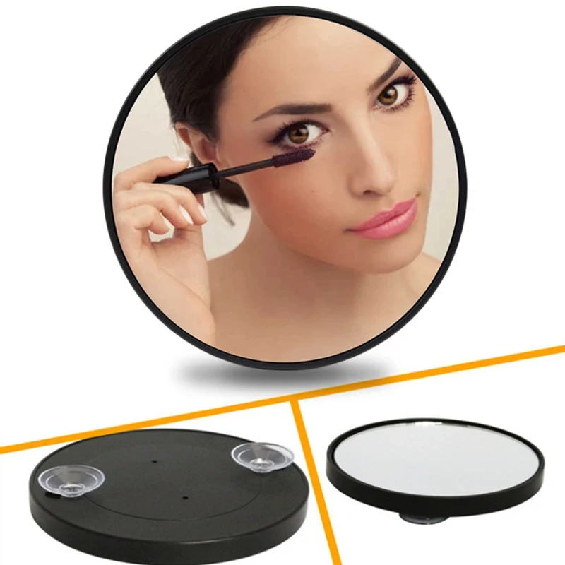 Wholesale 30x 10x 20x Magnification Makeup Mirror With Suction Cup Makeup Mirror Portable Round Glass Bath Room Cosmetic Mirror