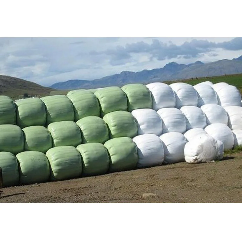 Exporters agricultural PE green wrap hay bale silage film corn straw  silage bale wrap film