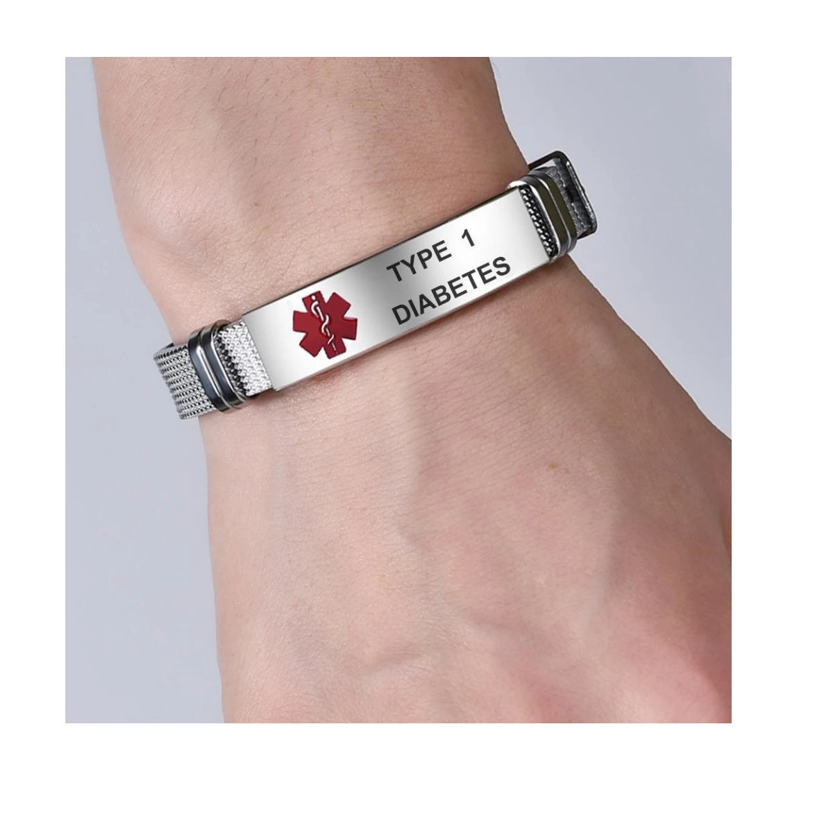 HP Life Star medical snake staff mesh watch bands adjustable bracelet stainless steel custom bracelet cuff