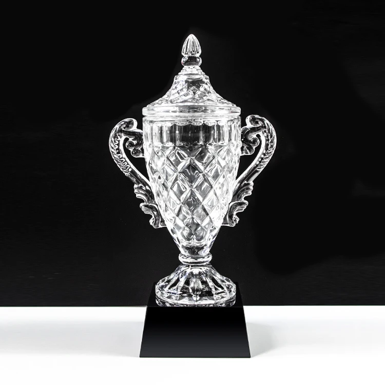 HDW factory wholesale k9 crystal trophy Custom Crystal Award Cup Trophy