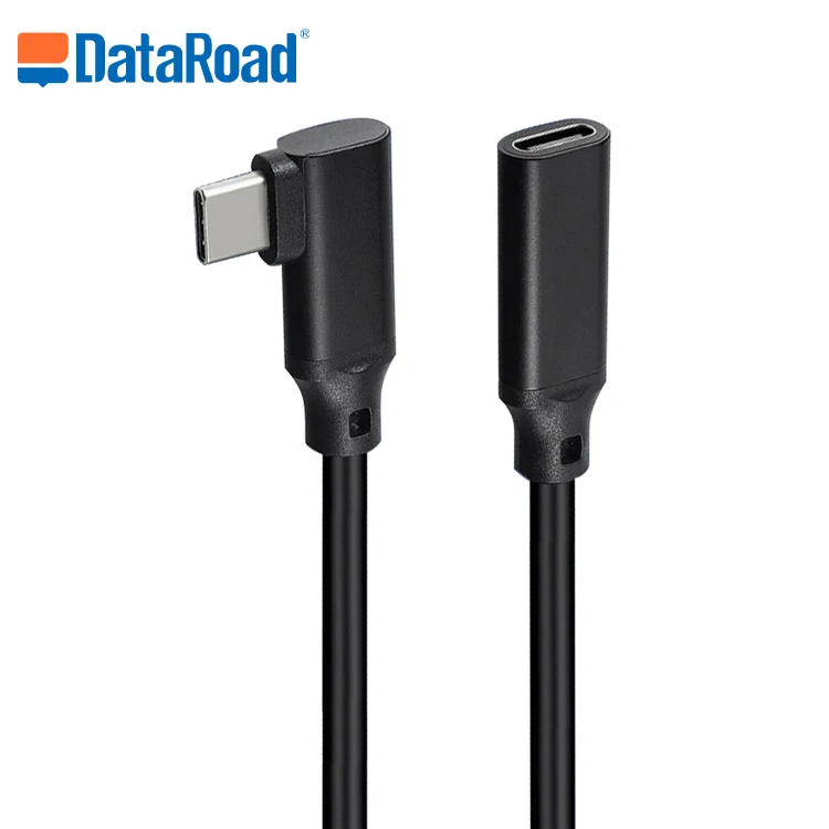Dataroad 90 degrees cable cable female to male 10 meter type c charger cable extension cord for macbook