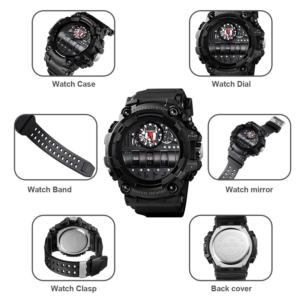 
dual time watch high quality mens watches products for young people skmei watch manufacture 1557 