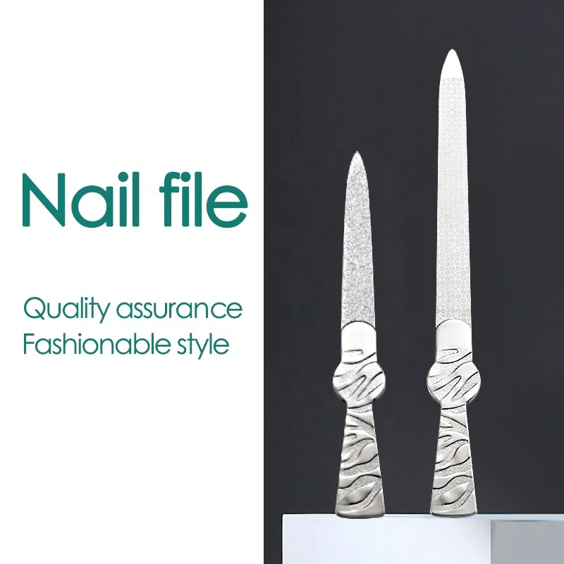 Beauty salon special high-quality manicure tool double-sided fast polishing nail surface stainless steel nail file