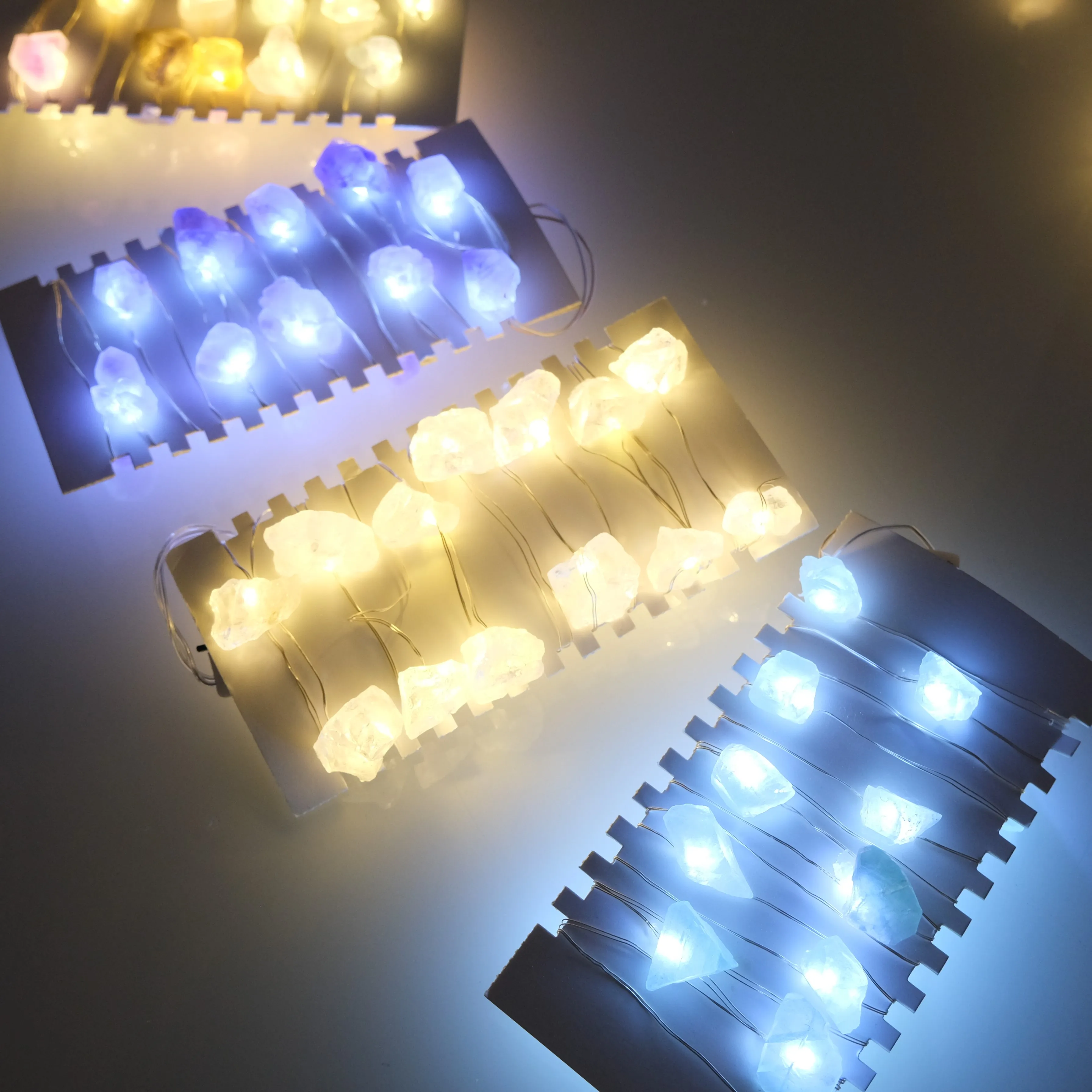 C&H  Customized Wholesale Room Outside Decoration Healing  Crystal LED String Lights