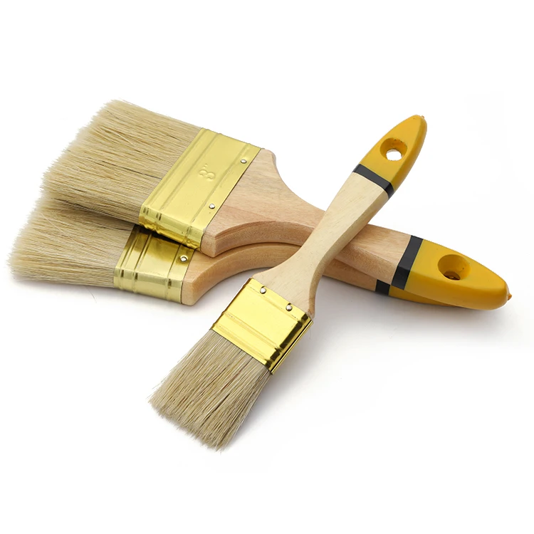 New designer trendy custom fashion Bristle Nylon hair wood plastic handle paint brushes