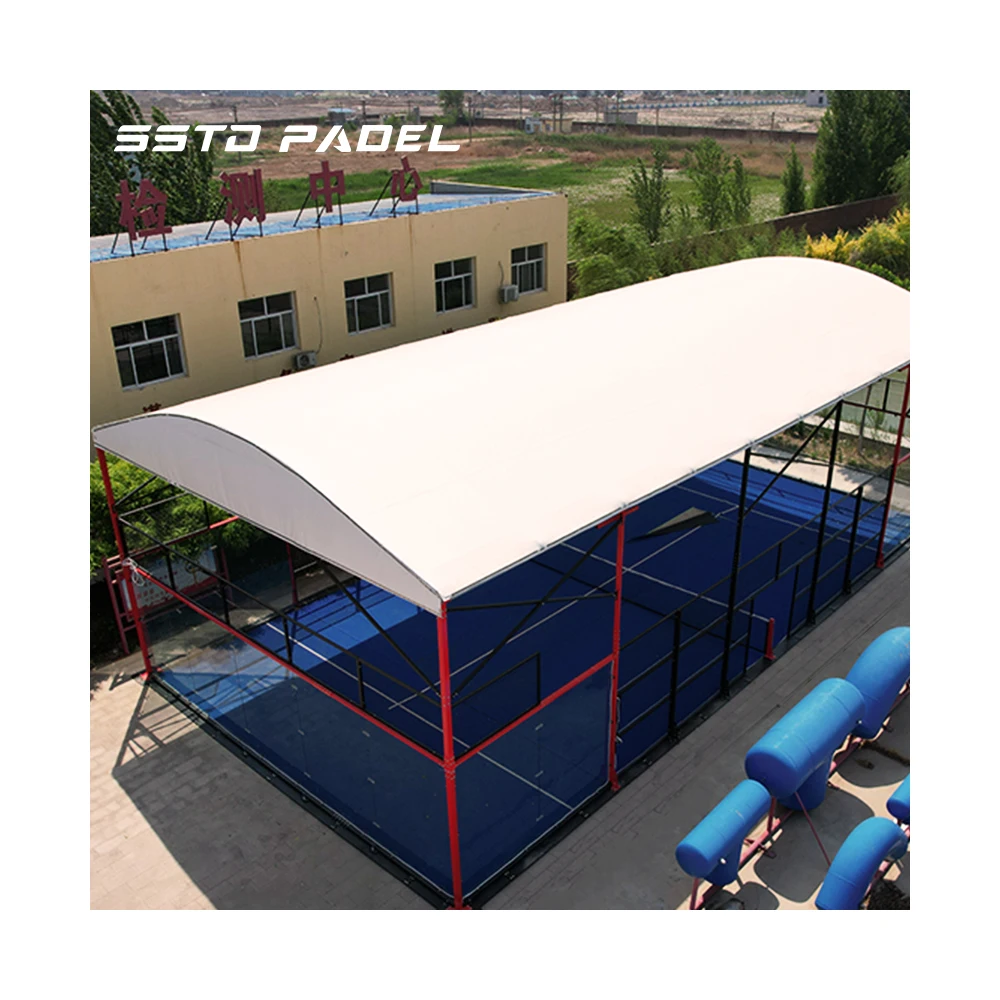 Professional Supplier Hot Dip Galvanized Padel Tennis Court Outdoor Panoramic Paddle Court Roof
