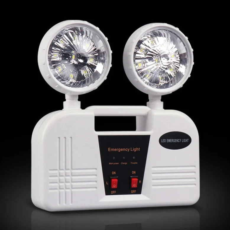 Home Emergency lamp  110-220V Rechargeable Portable Emergency LED Fire Lamp Wall Mounted 6W Lights Made Plastic
