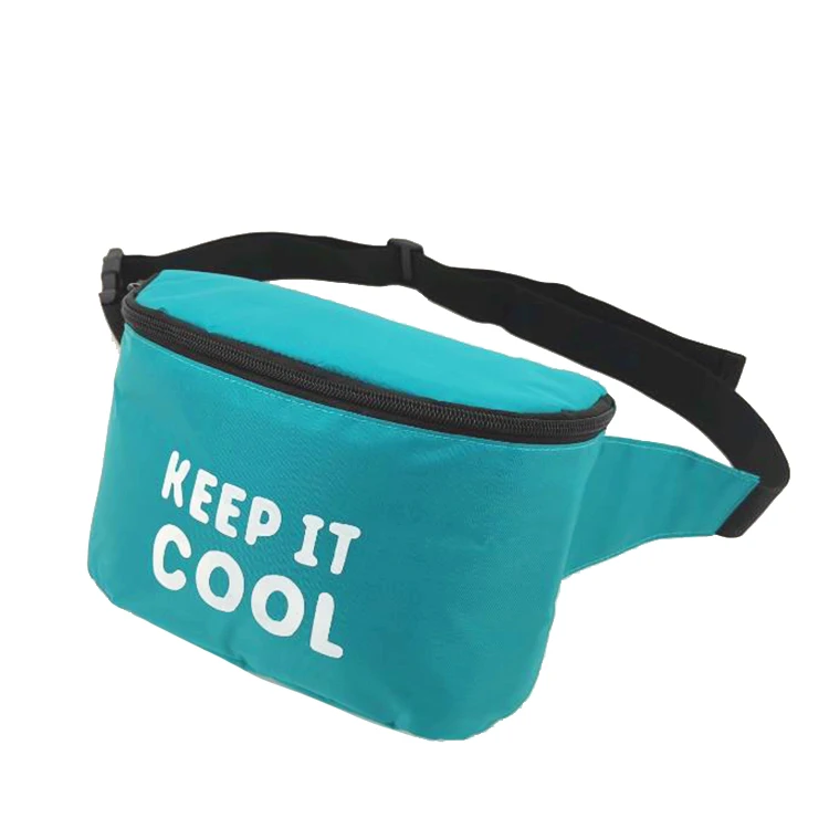 Hot Sale Fashion Polyester Thermal Fanny Pack Customized Insulated Waist Cooler Bag Insulated Cooler Fanny Pack