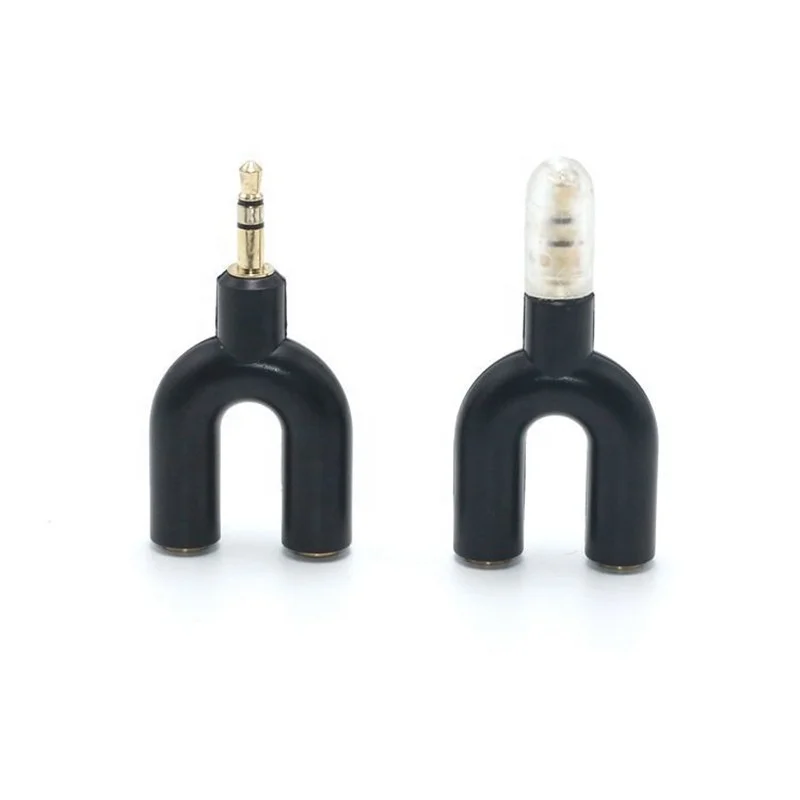 USENGKA 2 in 1 Audio Splitter 3.5mm Earphone Splitter Hub Adapter Converter Connector Music Sharing