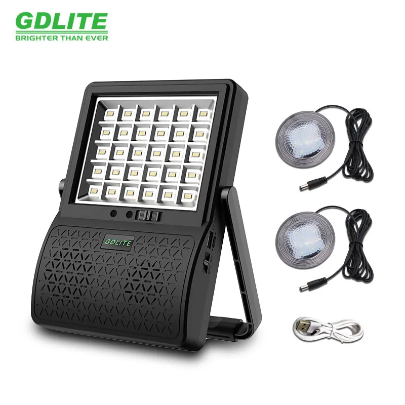 Wholesale Price Mini Solar Panel Mobile Phone Charging rechargeable lighting camping lights with speaker