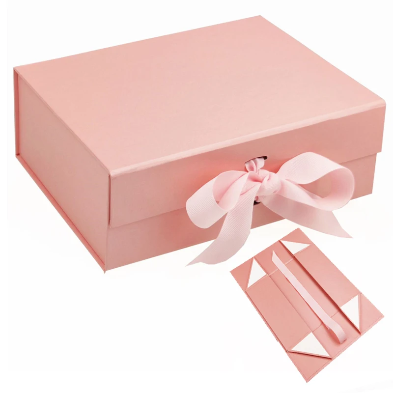 collapsible gift box with magnetic closure Design making perfume bottle with box packaging orange gift boxes Free sample