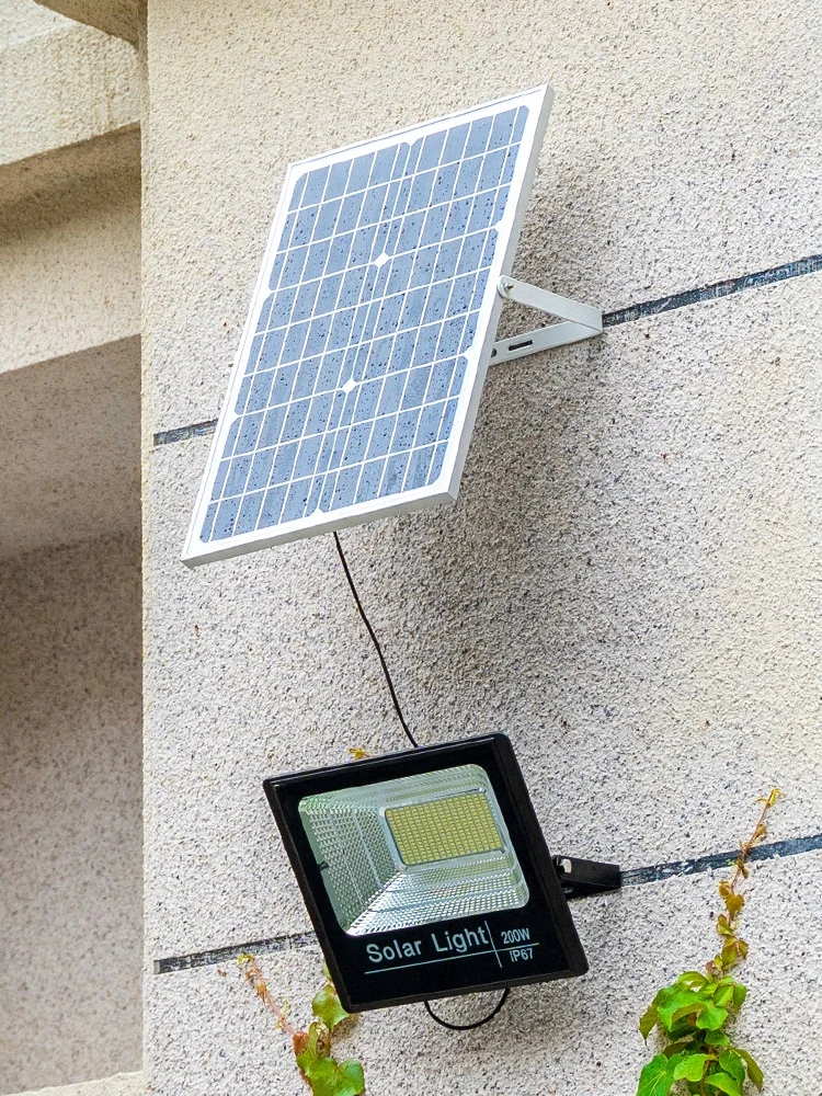 Waterproof Ip67 Remote Control ABS 25w 40w 60w 100w 200w LED Solar Flood Light